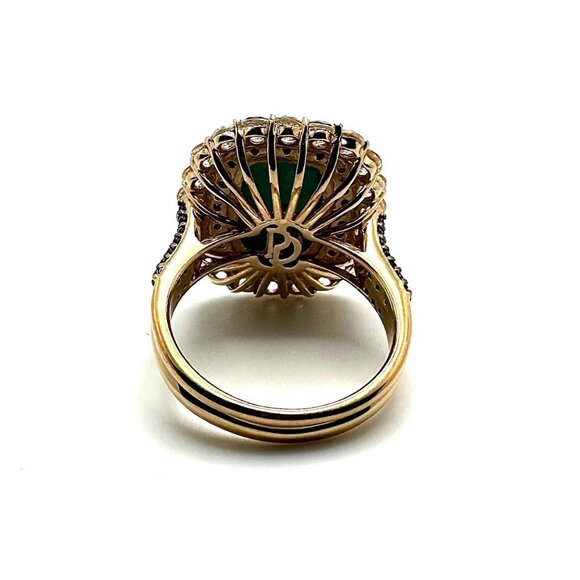 Paul Deasy Turquoise & Blue Sapphire Cocktail Sterling Silver Ring Size 8 - Picture 4 of 4